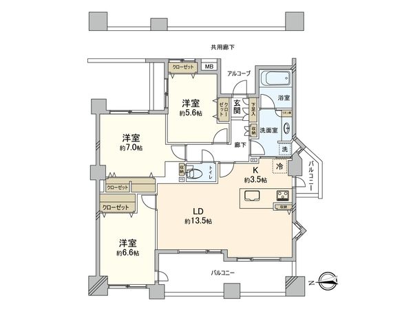 クレッセント美しが丘レジデンス 間取図(平面図)