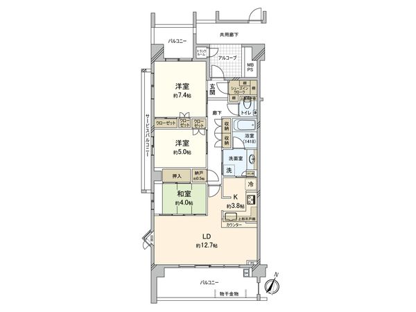 ドレッセたまプラーザテラス 間取図(平面図) ドレッセたまプラーザテラス 間取図(平面図)