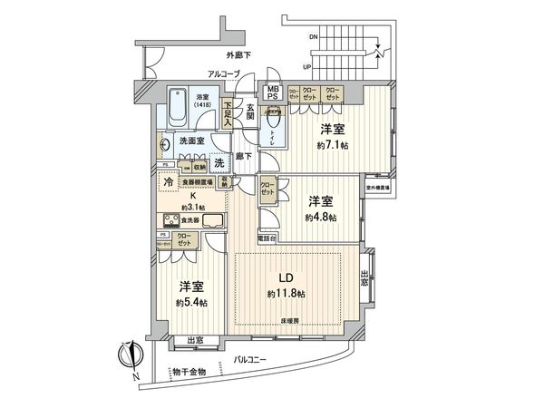 ヴィル・レーヴ鷺沼 間取図(平面図) ヴィル・レーヴ鷺沼 間取図(平面図)