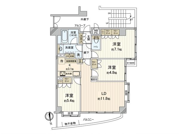 ヴィル・レーヴ鷺沼 間取図(平面図) ヴィル・レーヴ鷺沼 間取図(平面図)