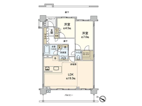 ドレッセたまプラーザ 間取図(平面図)