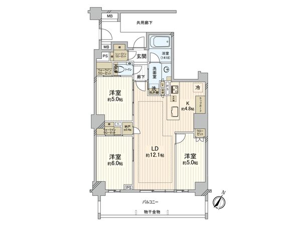 Brillia美しが丘 間取図(平面図) Brillia美しが丘 間取図(平面図)