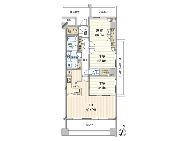 アビダスたまプラーザ 間取図(平面図) アビダスたまプラーザ 間取図(平面図)
