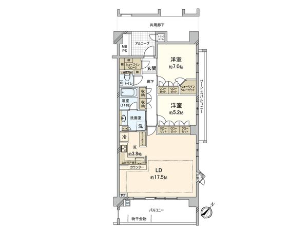 ドレッセたまプラーザテラス 間取図(平面図) ドレッセたまプラーザテラス 間取図(平面図)