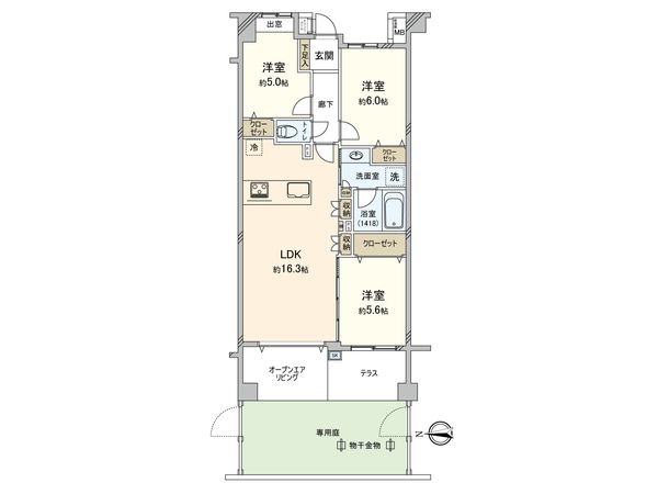 グランシティたまプラーザⅡ 間取図(平面図) グランシティたまプラーザⅡ 間取図(平面図)