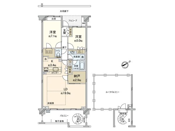 ドレッセ美しの森シルフィーノ ウエスト・ウイング 間取図(平面図) ドレッセ美しの森シルフィーノ ウエスト・ウイング 間取図(平面図)