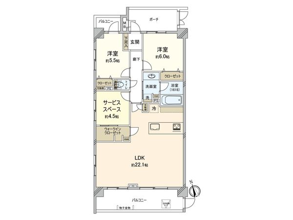 ランドステージたまプラーザ Ⅱ 間取図(平面図) ランドステージたまプラーザ Ⅱ 間取図(平面図)