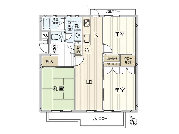 すすき野第2団地 第2住宅3-9号棟 間取図(平面図) すすき野第2団地 第2住宅3-9号棟 間取図(平面図)