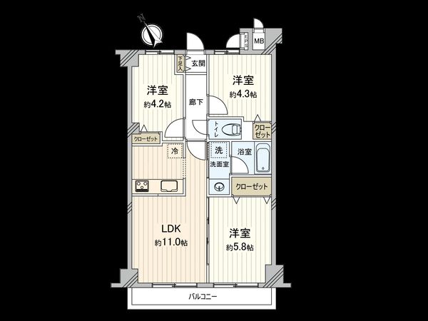 グランパークあざみ野 間取図(平面図) 間取図(平面図)
