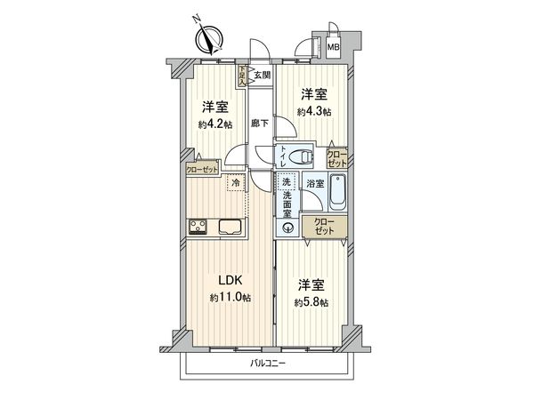 グランパークあざみ野 間取図(平面図) グランパークあざみ野 間取図(平面図)