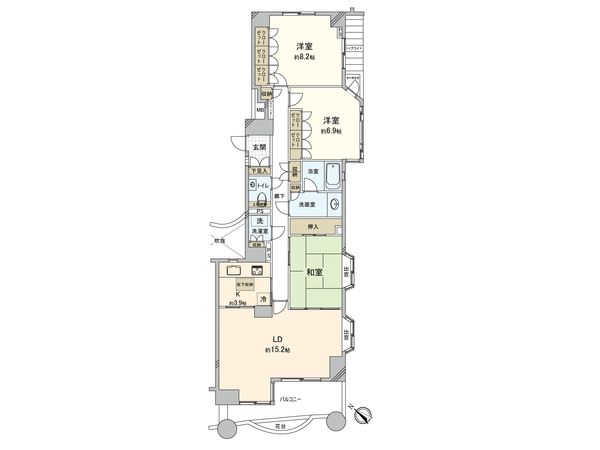 たまプラーザスカイマンション東館 間取図(平面図) 間取図(平面図)