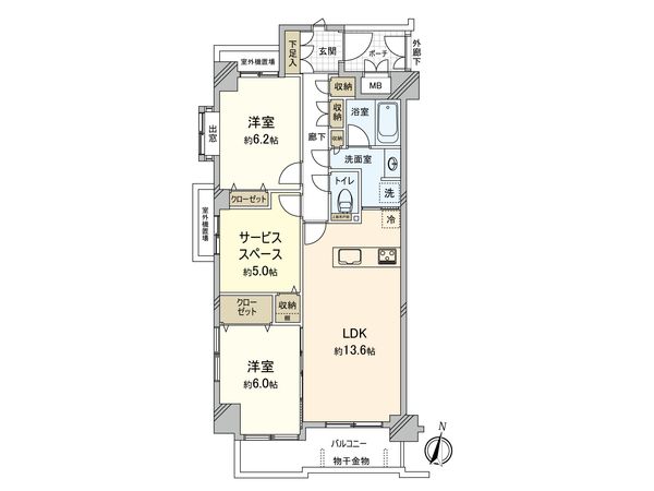 クレッセントたまプラーザ 間取図(平面図) クレッセントたまプラーザ 間取図(平面図)