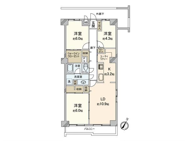 サンマンション青葉台ガーデン 間取図(平面図)