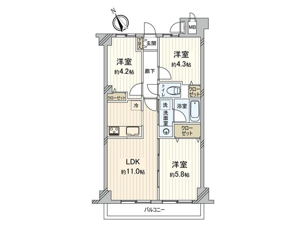 グランパークあざみ野 間取図(平面図) 間取図(平面図)
