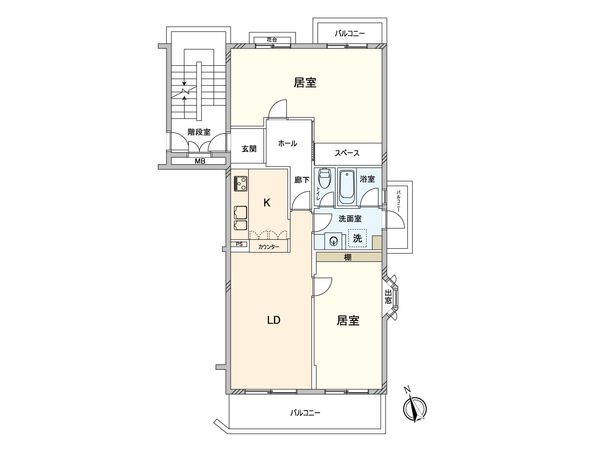 あざみ野団地 3-3-1号棟 間取図(平面図) あざみ野団地 3-3-1号棟 間取図(平面図)