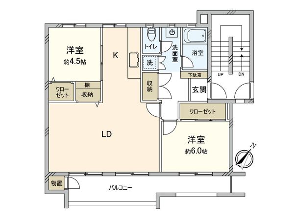たまプラーザ団地 4街区1号棟 間取図(平面図)