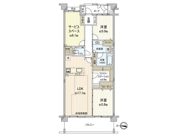 コスモたまプラーザグリーンガーデン 間取図(平面図) 間取図(平面図)