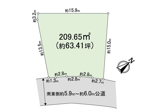青葉区松風台 土地(東急電鉄旧分譲地内) 区画図