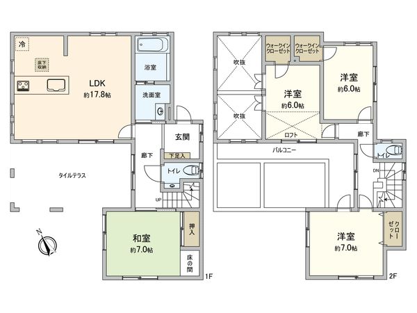 青葉区松風台 戸建 間取図(平面図) 間取図(平面図)