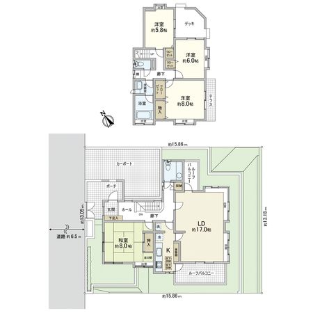 榎が丘 戸建 間取図(平面図)