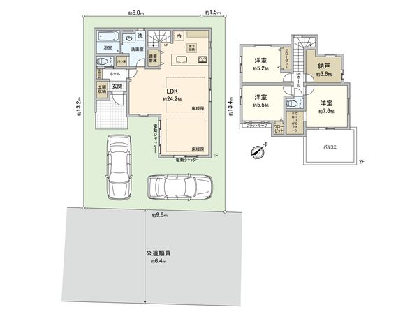 青葉区みたけ台新築戸建 間取図(平面図) 青葉区みたけ台新築戸建 間取図(平面図)