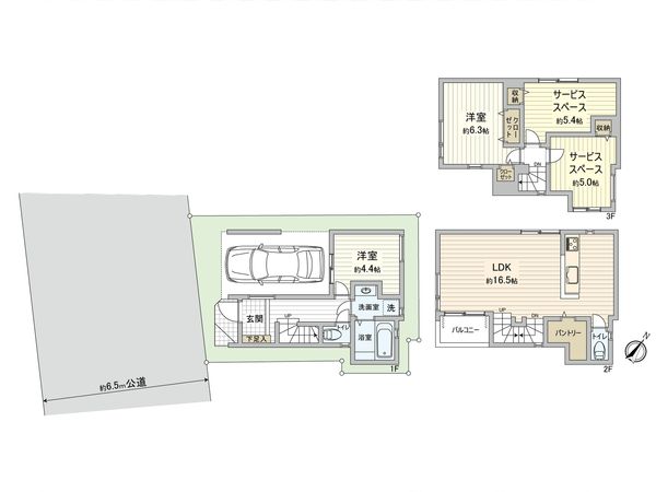 青葉区榎が丘新築戸建 間取図(平面図) 青葉区榎が丘新築戸建 間取図(平面図)