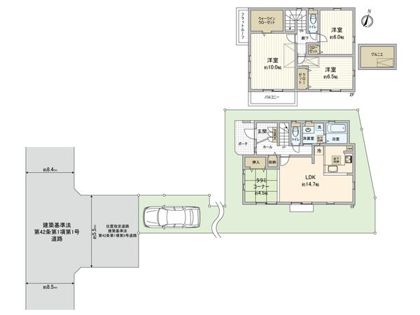 青葉区みたけ台 新築3号棟 間取図(平面図) 青葉区みたけ台 新築3号棟 間取図(平面図)