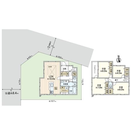 桂台2丁目 新築戸建1号棟 間取図(平面図) 桂台2丁目 新築戸建1号棟 間取図(平面図)