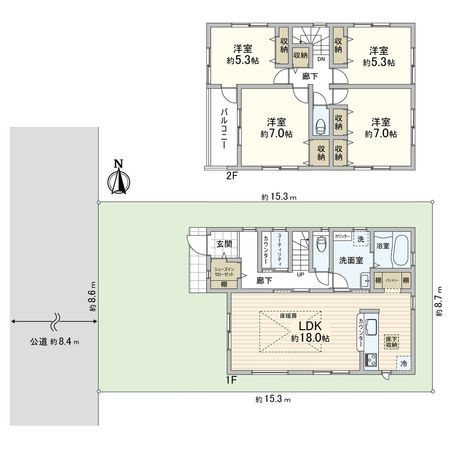 桂台2丁目 新築戸建3号棟 間取図(平面図) 桂台2丁目 新築戸建3号棟 間取図(平面図)