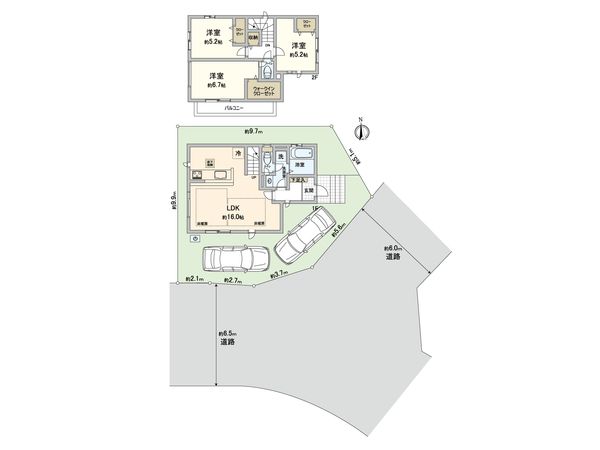 藤が丘2丁目新築戸建 2号棟 間取図(平面図) 藤が丘2丁目新築戸建 2号棟 間取図(平面図)