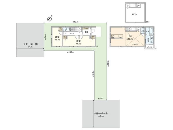 青葉区鴨志田町 新築戸建 間取図(平面図) 間取図(平面図)