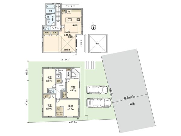 青葉区奈良町 新築戸建 間取図(平面図) 間取図(平面図)