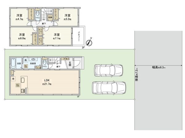 千草台新築戸建 C号棟 間取図(平面図)