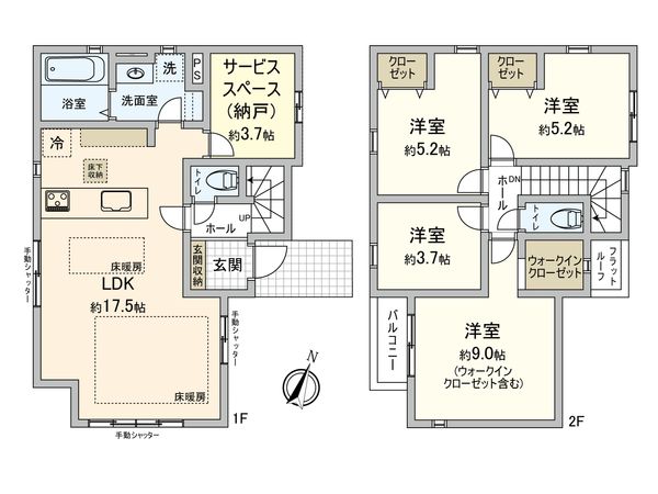 鴨志田町 新築戸建 間取図(平面図)