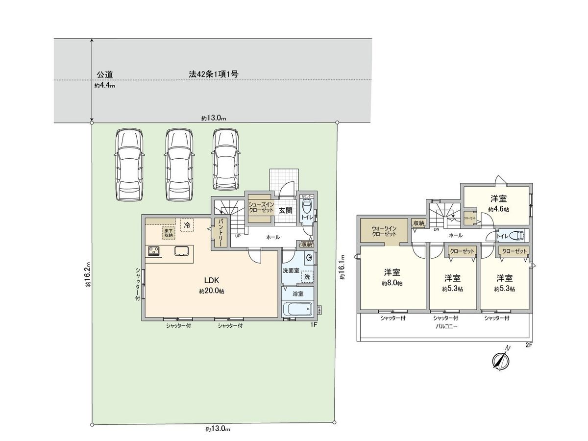 奈良町 新築戸建 間取図(平面図) 間取図(平面図)