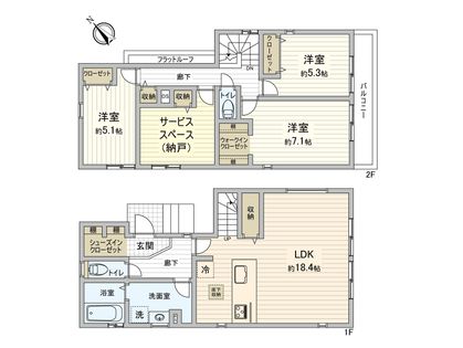 みたけ台 新築戸建1号棟 間取図(平面図) 間取図(平面図)