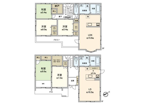 松風台 戸建 間取図(平面図) 松風台 戸建 間取図(平面図)