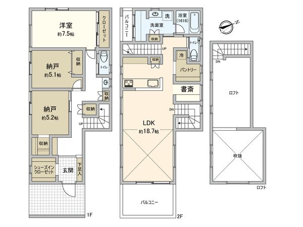 青葉区すみよし台 新築戸建 間取図(平面図)