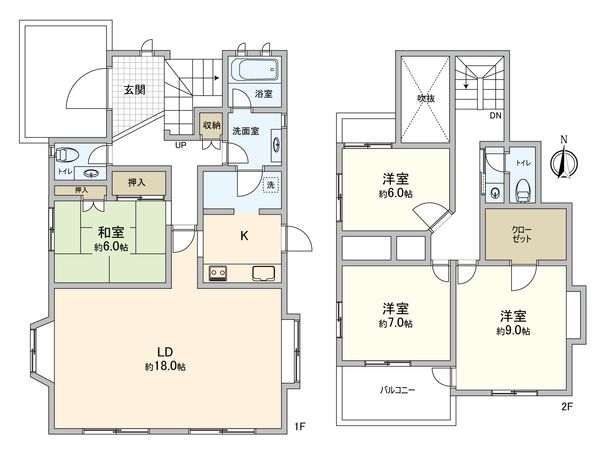 桂台2丁目戸建 間取図(平面図) 桂台2丁目戸建 間取図(平面図)