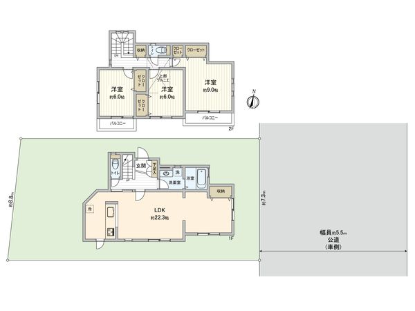 桂台二丁目戸建 間取図(平面図)