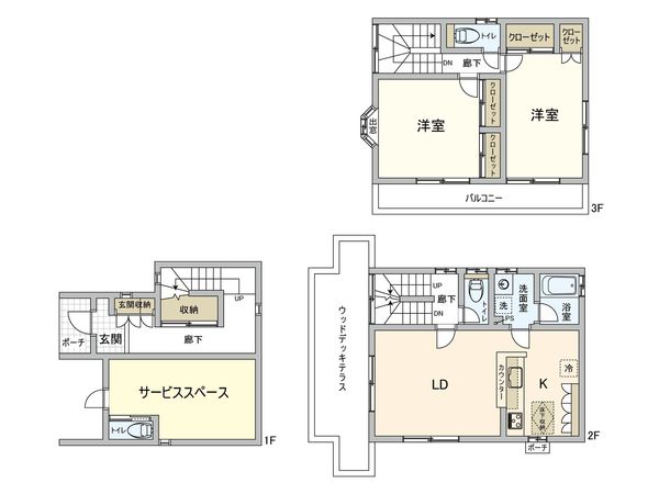 横浜市青葉区桜台 戸建 間取図(平面図) 横浜市青葉区桜台 戸建 間取図(平面図)