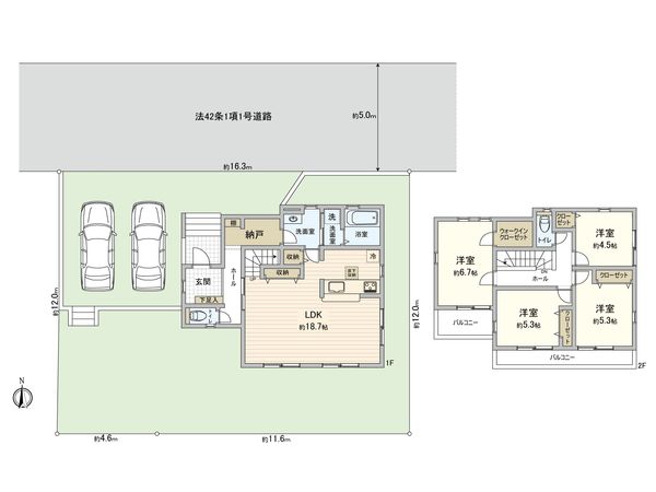 青葉区すみよし台新築戸建 間取図(平面図) 青葉区すみよし台新築戸建 間取図(平面図)