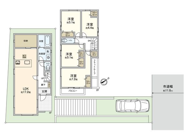 藤が丘2丁目 新築1号棟 間取図(平面図) 藤が丘2丁目 新築1号棟 間取図(平面図)