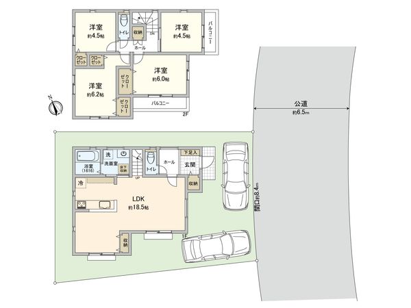 青葉区奈良町 新築A号棟 間取図(平面図) 青葉区奈良町 新築A号棟 間取図(平面図)