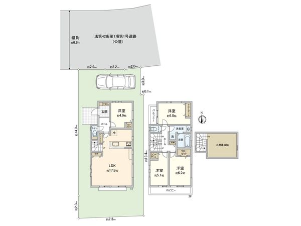 青葉区榎が丘 新築A号棟 間取図(平面図) 青葉区榎が丘 新築A号棟 間取図(平面図)