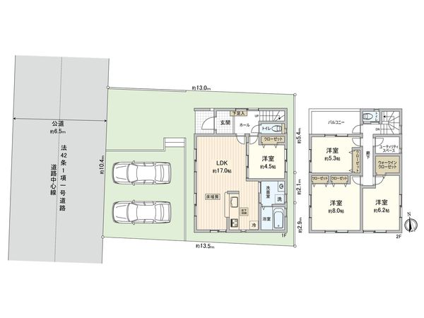 みたけ台 新築2号棟(ZEH水準省エネ住宅) 間取図(平面図)