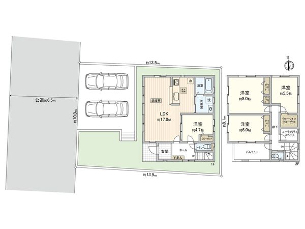 みたけ台 新築3号棟(ZEH水準省エネ住宅) 間取図(平面図)
