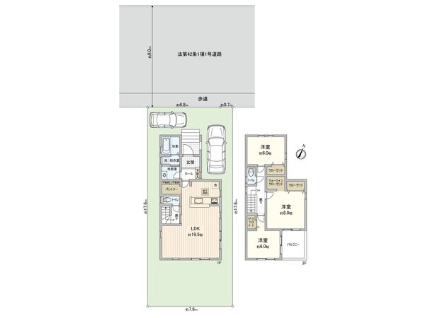 鴨志田町 新築3号棟 間取図(平面図) 鴨志田町 新築3号棟 間取図(平面図)