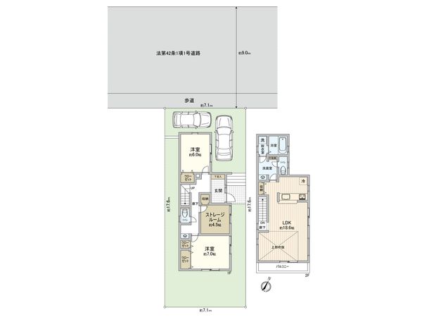 鴨志田町 新築4号棟 間取図(平面図) 鴨志田町 新築4号棟 間取図(平面図)