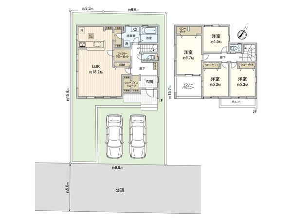 さつきが丘新築戸建(長期優良認定住宅・耐震等級3) 間取図(平面図) さつきが丘新築戸建(長期優良認定住宅・耐震等級3) 間取図(平面図)